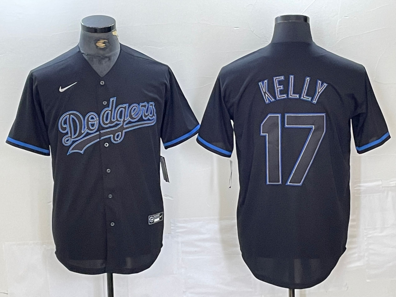 Men's Los Angeles Dodgers Joe Kelly #17 Black Jersey